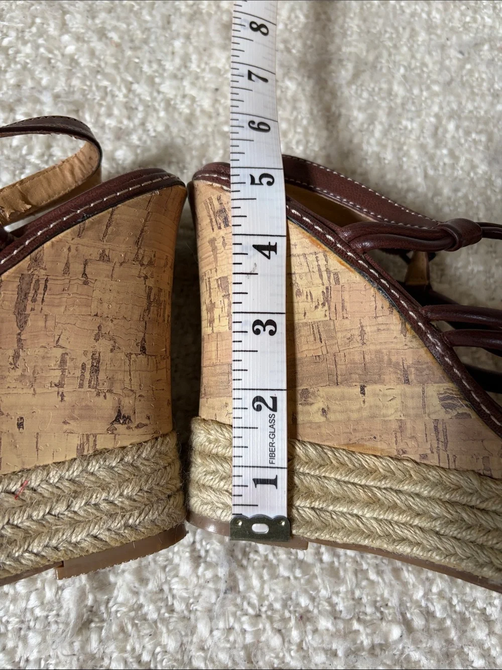 🍂 MIA WOMENS SIZE 8.5 BROWN WEDGED PLATFORM SANDAL